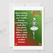 Funny Christmas Skeleton Wishes for woman Feestdagenkaart (Voorkant)