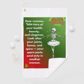 Funny Christmas Skeleton Wishes for woman Holiday  Golfhanddoek (Insitu)