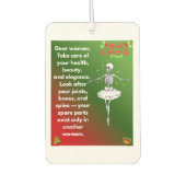 Funny Christmas Skeleton Wishes for woman Holiday  Luchtverfrisser (Voorkant)