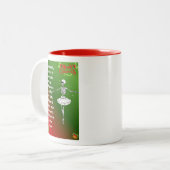 Funny Christmas Skeleton Wishes for woman Holiday  Tweekleurige Koffiemok (Voorkant links)