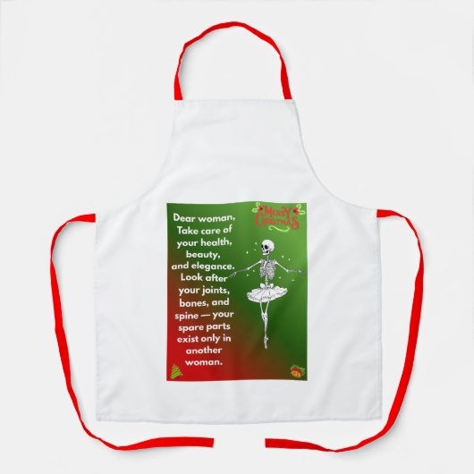 Funny Christmas Skeleton Wishes for woman  Schort (Voorkant)