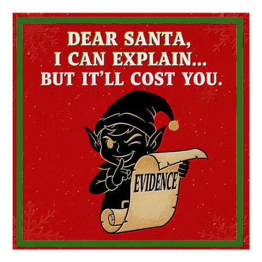 funny christmas slogan  design perfect poster (Voorkant)
