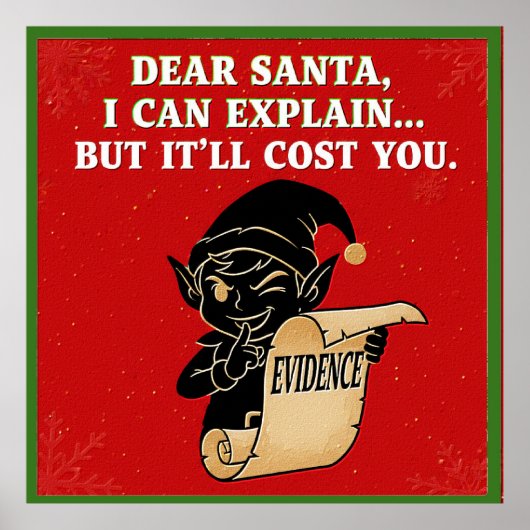 funny christmas slogan  design poster (Voorkant)