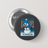 Funny Christmas Snowman Dabbing Xmas Dab Six Seven Ronde Button 5,7 Cm (Voorkant /achterkant)