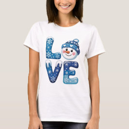 Funny Christmas Snowman Love T-shirt