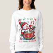 Funny Christmas Snowman Sweatshirt (Voorkant)