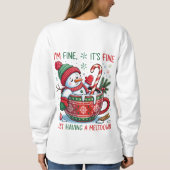 Funny Christmas Snowman Sweatshirt (Achterkant)