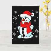 Funny Christmas Snowman Tee Cute Santa Men Women K Kaart (Gele Bloem)