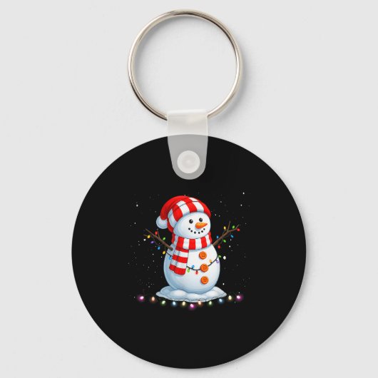 Funny Christmas Snowman Tee Cute Santa Men Women K Sleutelhanger (Voorkant)
