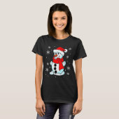 Funny Christmas Snowman Tee Cute Santa Men Women K T-shirt (Voorkant volledig)