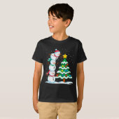 Funny Christmas Snowman Topper Tree Holiday Family T-shirt (Voorkant volledig)