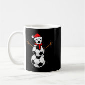 Funny Christmas Soccer Santa Snowman  Koffiemok (Links)