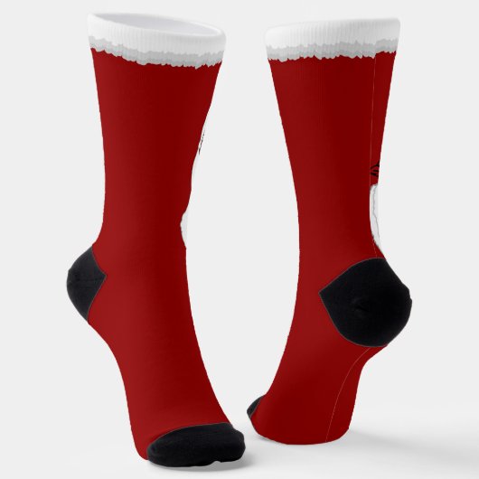 Funny Christmas Socks African Santa Socks Custom Sokken (Gebogen)