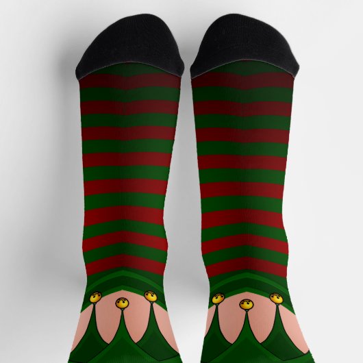 Funny Christmas Socks Festive Holiday Elf Socks Sokken (Top)