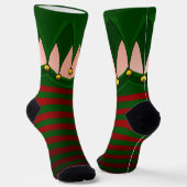 Funny Christmas Socks Festive Holiday Elf Socks Sokken (Gebogen)