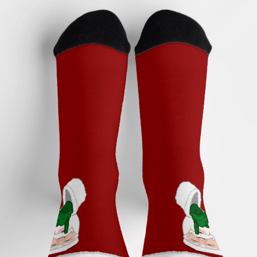 Funny Christmas Socks Festive Santa Socks Custom Sokken (Top)