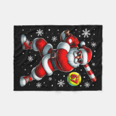 Funny Christmas Softball Cool Santa Claus 6 7 Meme Fleece Deken (Voorkant (Horizontaal))