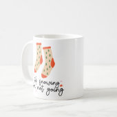 Funny Christmas Sokken Gezegde Koffiemok (Voorkant links)