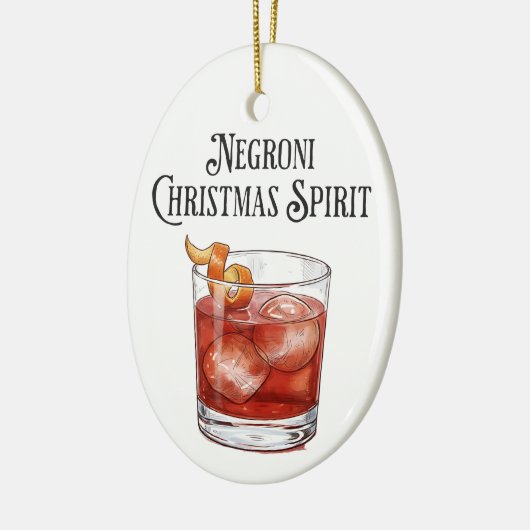 Funny Christmas Spirit Negroni Holiday Cocktail  Keramisch Ornament (Links)
