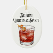 Funny Christmas Spirit Negroni Holiday Cocktail  Keramisch Ornament (Achterkant)