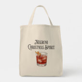 Funny Christmas Spirit Negroni Holiday Cocktail  Tote Bag (Achterkant)