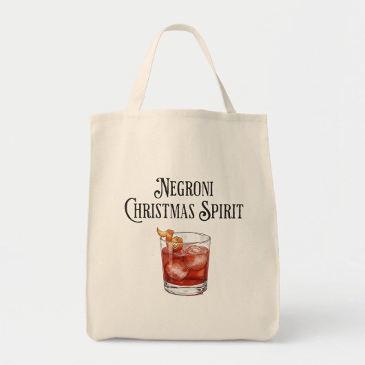 Funny Christmas Spirit Negroni Holiday Cocktail  Tote Bag (Voorkant)
