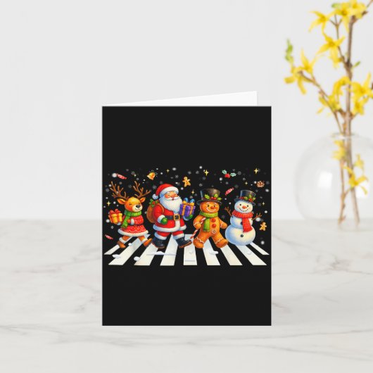 Funny Christmas Squad Santa Gingerbread Xmas Men W Kaart (Gele Bloem)