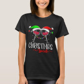 Funny Christmas Srits Gles Of Wine Party Xmas Paja T-shirt (Voorkant)