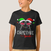 Funny Christmas Srits Gles Of Wine Party Xmas Paja T-shirt (Voorkant)
