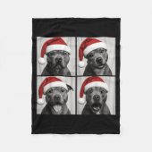 Funny Christmas Staffordshire Bull Terrier Santa P Fleece Deken (Voorkant)