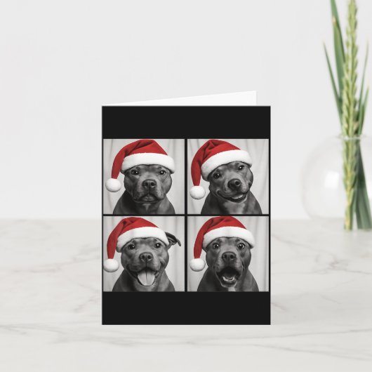 Funny Christmas Staffordshire Bull Terrier Santa P Kaart (Voorkant)