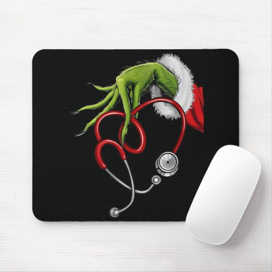 Funny Christmas Stethoscope Muismat (Met muis)