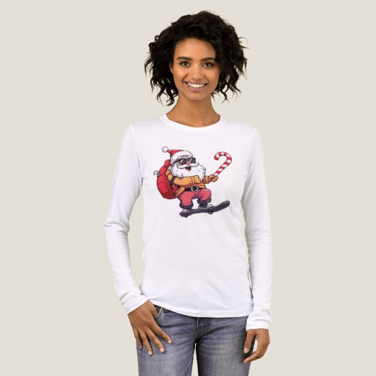 Funny Christmas Streetwear Outfit Tri-Blend Shirt (Voorkant)