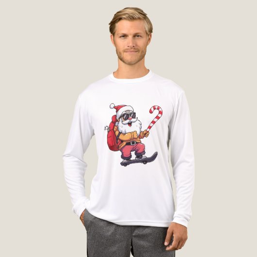 Funny Christmas Streetwear Outfit Tri-Blend Shirt (Voorkant)