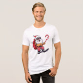 Funny Christmas Streetwear Outfit Tri-Blend Shirt (Voorkant volledig)