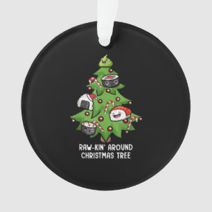 Funny Christmas Sushi Sashimi T Shirt Kerst Ornament