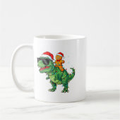 Funny Christmas T Rex Dinosaur Gingerbread Lights Koffiemok (Links)