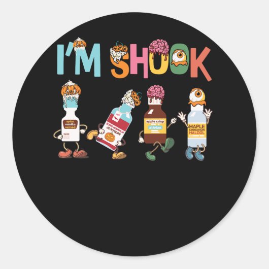 Funny Christmas T-shirt Crna Pacu ER ED ICU Critic Ronde Sticker (Voorkant)