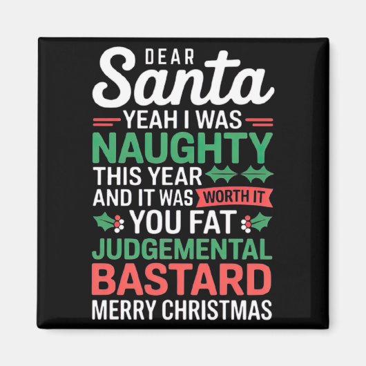Funny Christmas T Shirt Magneet (Voorkant)