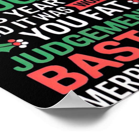 Funny Christmas T Shirt  Poster (Hoek)