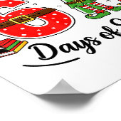 Funny Christmas Teacher Santa I Survived 67 Days O Poster (Hoek)