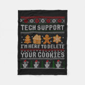 Funny Christmas Tech Suprt Computer  Fleece Deken (Voorkant)