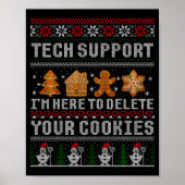 Funny Christmas Tech Suprt Computer Poster (Voorkant)