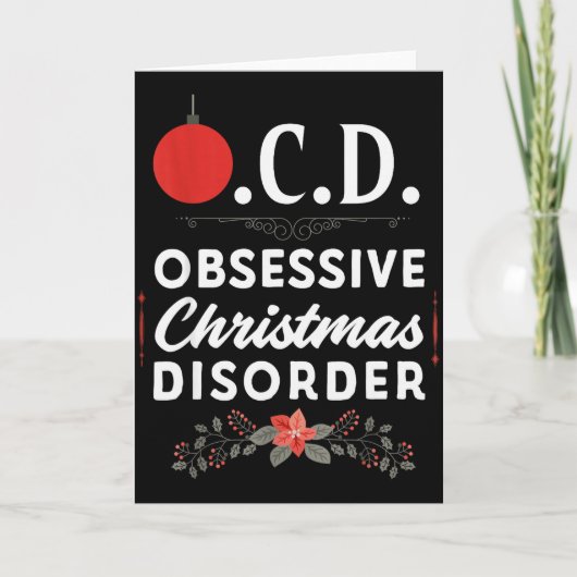 Funny Christmas Tees &amp; Tm. Obsessive Christmas Kaart (Voorkant)