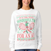 FUNNY CHRISTMAS TENNIS QUOTES UGLY SWEATER (Voorkant)