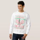 FUNNY CHRISTMAS TENNIS QUOTES UGLY SWEATER (Voorkant volledig)