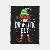 Funny Christmas The Dramatic Elf Family Matching X Fleece Deken (Voorkant)