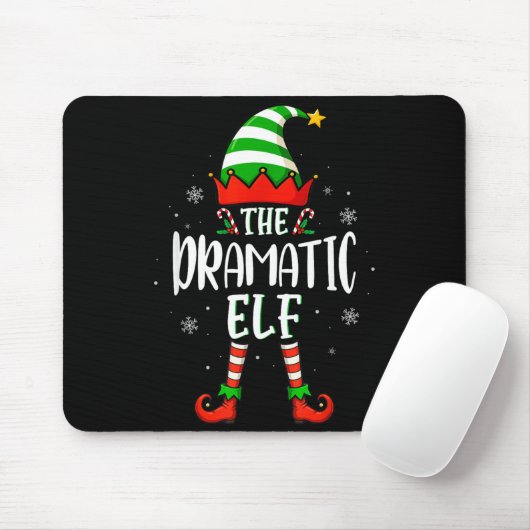 Funny Christmas The Dramatic Elf Family Matching X Muismat (Met muis)