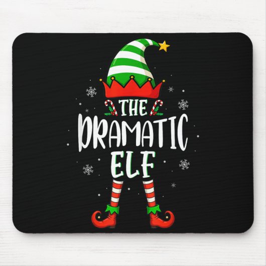 Funny Christmas The Dramatic Elf Family Matching X Muismat (Voorkant)