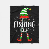 Funny Christmas The Fishing Elf Family Matching Xm Fleece Deken (Voorkant)